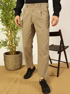 Thomas Scott Men Smart Straight Fit Easy Wash Pleated Chinos Trousers