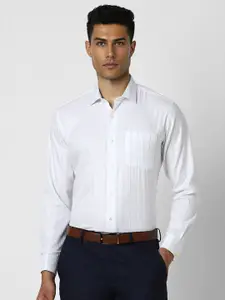 Van Heusen Men Spread Collar Vertical Striped Cotton Slim Fit Formal Shirt