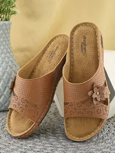 DressBerry Women Embellished Open Toe Flats with Laser Cuts