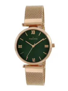 maxima Women Dial & Stainless Steel Straps Analogue Watch O-66743CMLR