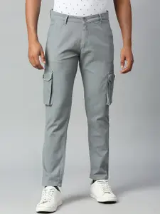 Dennis Lingo Men Solid Tapered Fit Cargos Trousers