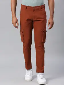 Dennis Lingo Men Solid Tapered Fit Cargos Trousers
