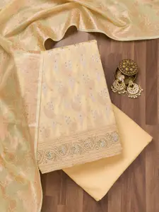 Koskii Zari Embroidered Unstitched Dress Material