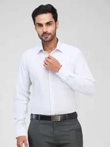 Raymond Men Contemporary Spread Collar Tartan Checked Cotton Formal Shirt