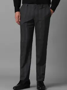Louis Philippe Men Checked Regular Fit Trousers