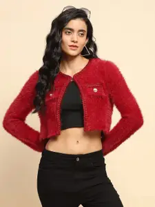 Global Republic Round Neck Open Front Shrug