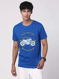 ADRO Men Graphic Printed Round Neck Cotton T-shirt