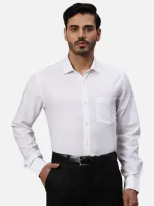 Park Avenue Men Spread Collar Solid Cotton Formal Shirt