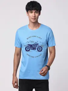 ADRO Men Graphic Printed Round Neck Cotton T-shirt