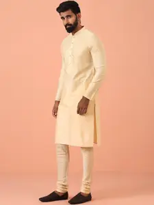 KISAH Mandarin Collar Pastel Straight Kurta