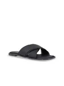 Inc 5 Women Solid Open Toe Flats