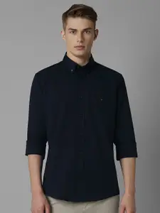 Louis Philippe Sport Men Button-Down Collar Solid Cotton Slim Fit Casual Shirt