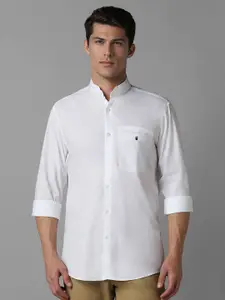 Louis Philippe Sport Men Mandarin Collar Solid Cotton Casual Shirt