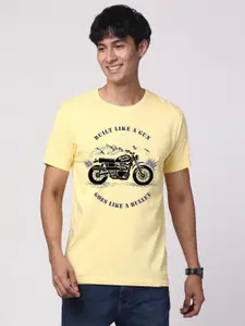 ADRO Men Graphic Printed Round Neck Cotton T-shirt