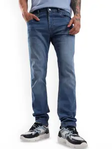 WROGN Men Slim Fit Mildly Distressed Light Fade Jeans WSJN2083F-Blue
