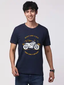 ADRO Men Graphic Printed Round Neck Cotton T-shirt