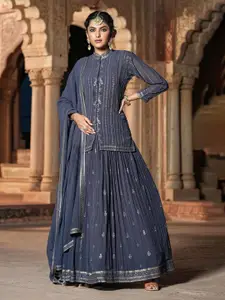 SCAKHI Embroidered Sequinned Ready to Wear Lehenga & Blouse With Dupatta