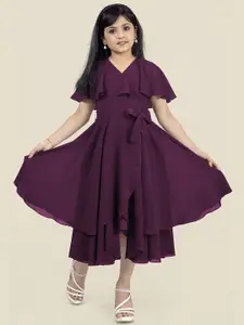 BAESD Girls Georgette Fit & Flare Midi Dress