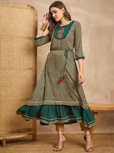 all about you Printed Round Neck Ethnic Dresses