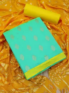 LADY SHOPI Ethnic Motifs Embroidered Pure Silk Unstitched Dress Material