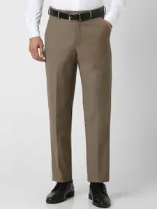 Van Heusen Men Solid Regular Fit Formal Trousers