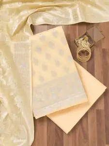 Koskii Ethnic Motifs Woven Design Zari Unstitched Dress Material