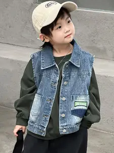 StyleCast x Revolte Boys Outdoor Denim Jacket with Embroidered