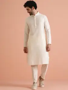 KISAH Mandarin Collar Pastel Straight Kurta