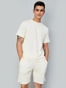 max Men Solid Round Neck Cotton T-shirt