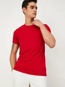 max Men Pack of 2 Solid T-shirt