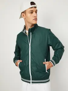 max Men Stand Collar Bomber Jacket