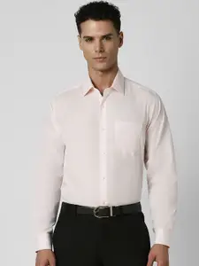 Van Heusen Men Spread Collar Solid Cotton Formal Shirt