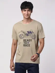 ADRO Men Graphic Printed Round Neck Cotton T-shirt