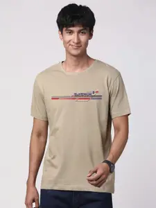 ADRO Men Graphic Printed Round Neck Cotton T-shirt