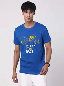 ADRO Men Graphic Printed Round Neck Cotton T-shirt