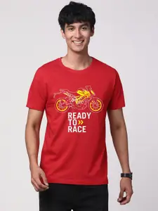 ADRO Men Graphic Printed Round Neck Cotton T-shirt