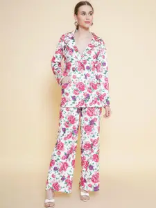 BAESD Floral Printed Single-Breasted Blazer