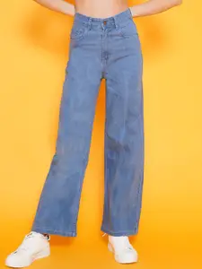 BAESD Women Solid Straight Fit High-Rise Denim Jeans