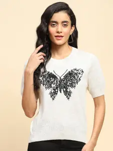 Global Republic Women Graphic Printed Round Neck Top