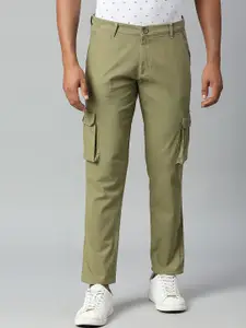 Dennis Lingo Men Tapered Fit Solid Cargos Trousers