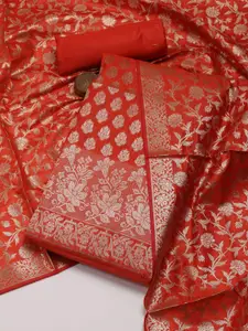 Meena Bazaar Ethnic Motifs Woven Design Unstitched Dress Material