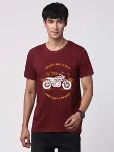 ADRO Men Graphic Printed Round Neck Cotton T-shirt