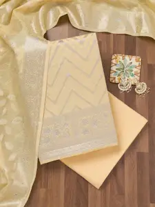 Koskii Woven Design Zari Unstitched Dress Material