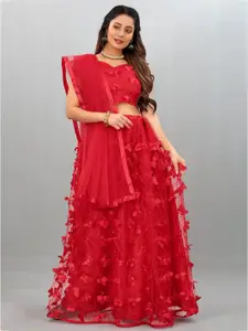 Aika Embroidered Thread Work Semi-Stitched Lehenga & Unstitched Blouse With Dupatta