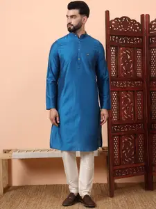 Latest Chikan Garments Dupion Silk Straight Kurta with Churidar