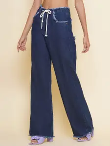 BAESD Women Solid Straight Fit High-Rise Jeans