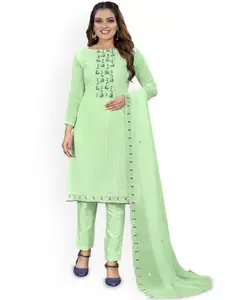 JULEE Floral Embellished Sequinned Unstitched Dress Material