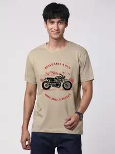 ADRO Men Graphic Printed Round Neck Cotton T-shirt