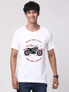 ADRO Men Graphic Printed Round Neck Cotton T-shirt