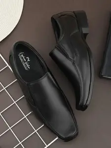 Fashion Victim Men Solid Leather Formal Slip-On Shoes
